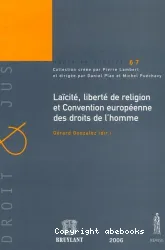 Laïcité, liberté de religion et Convention européenne des droits de l'homme