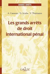 Les grands arrêts de droit international pénal