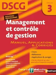 Management et contrôle de gestion, DSCG, épreuve 3