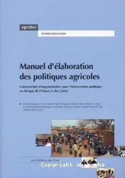 Manuel d'élaboration des politiques agricoles