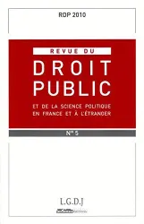 REVUE DU DROIT PUBLIC et de la SCIENCE POLITIQUE EN France et à l'Etranger