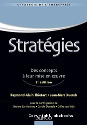 Stratégies, des concepts à leur mise en oeuvre