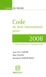 Code de droit international privé 2008