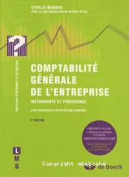 Comptabilité générale de l'entreprise, instruments et procédures