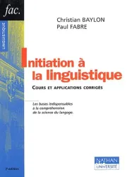 Initiation à la linguistique